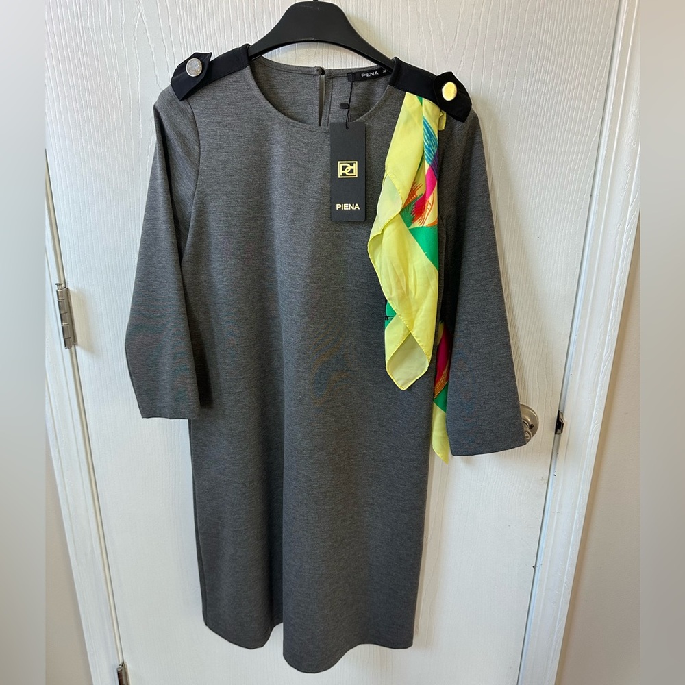 Gray Dress with removable scarf